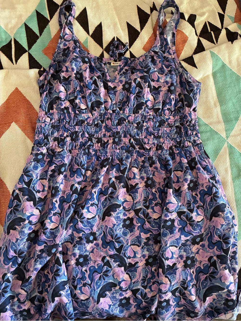 MARINE LAYER Laney floral Dress, marlin Hibiscus Floral size XL, great condition